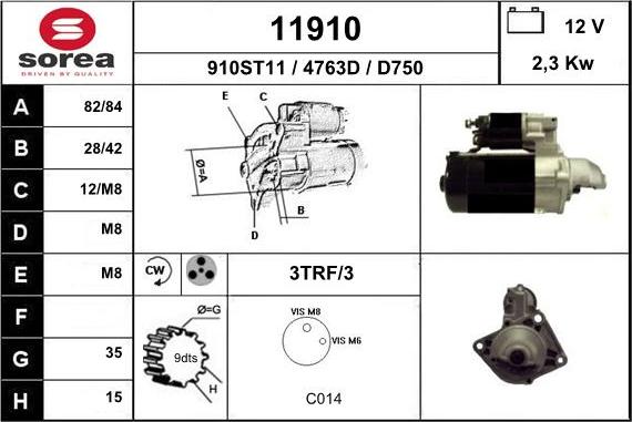 EAI 11910 - Motorino d'avviamento autozon.pro