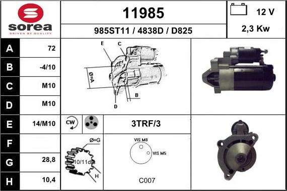 EAI 11985 - Motorino d'avviamento autozon.pro