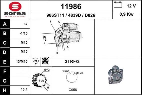 EAI 11986 - Motorino d'avviamento autozon.pro