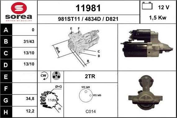 EAI 11981 - Motorino d'avviamento autozon.pro