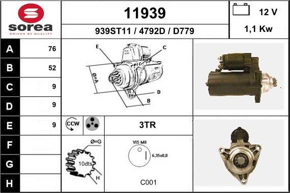 EAI 11939 - Motorino d'avviamento autozon.pro