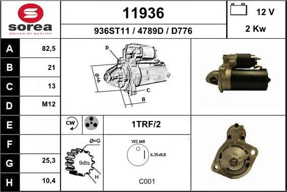 EAI 11936 - Motorino d'avviamento autozon.pro