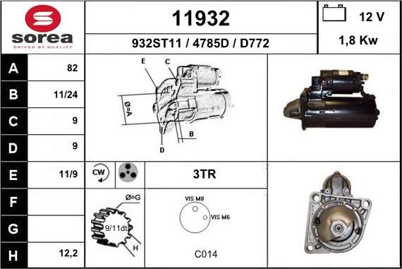 EAI 11932 - Motorino d'avviamento autozon.pro