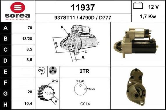 EAI 11937 - Motorino d'avviamento autozon.pro