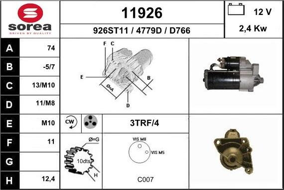 EAI 11926 - Motorino d'avviamento autozon.pro