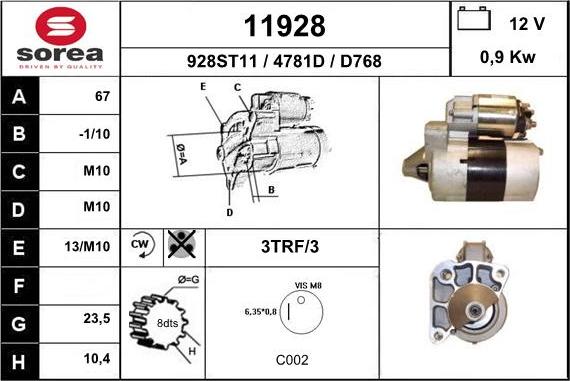 EAI 11928 - Motorino d'avviamento autozon.pro