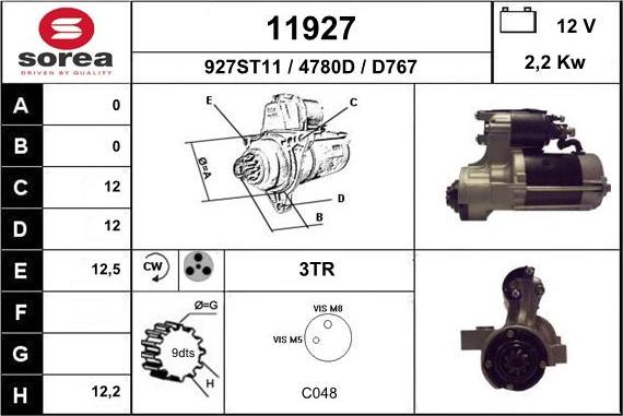 EAI 11927 - Motorino d'avviamento autozon.pro