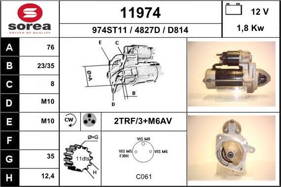 EAI 11974 - Motorino d'avviamento autozon.pro