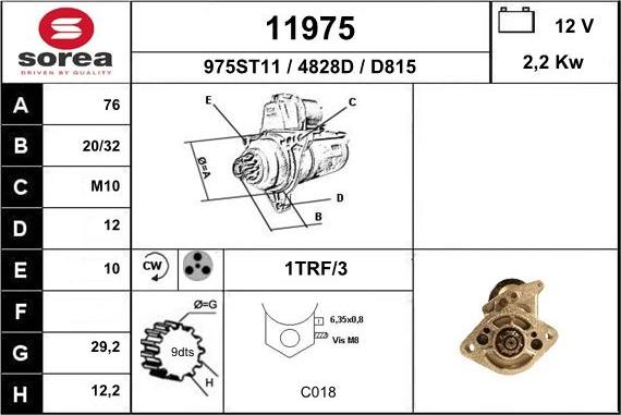 EAI 11975 - Motorino d'avviamento autozon.pro