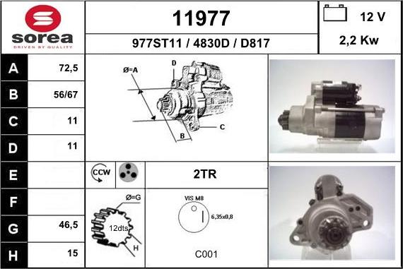 EAI 11977 - Motorino d'avviamento autozon.pro