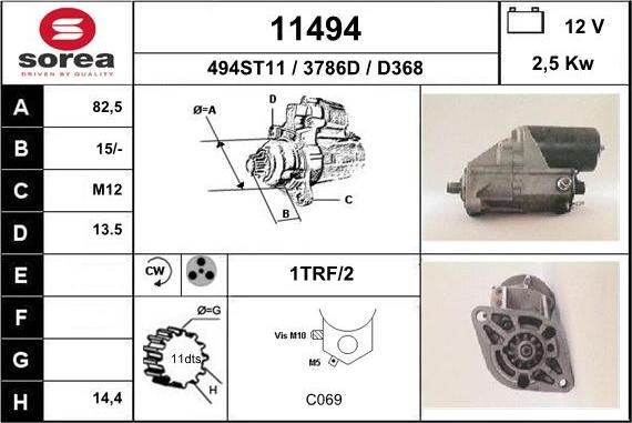 EAI 11494 - Motorino d'avviamento autozon.pro