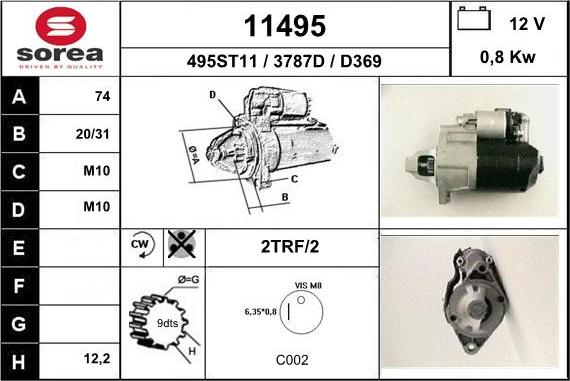 EAI 11495 - Motorino d'avviamento autozon.pro