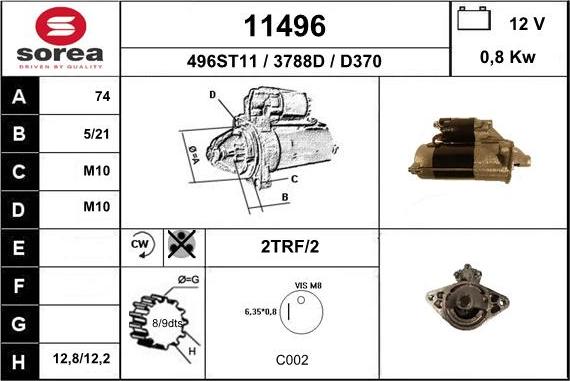 EAI 11496 - Motorino d'avviamento autozon.pro