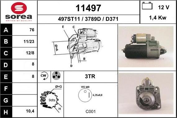 EAI 11497 - Motorino d'avviamento autozon.pro