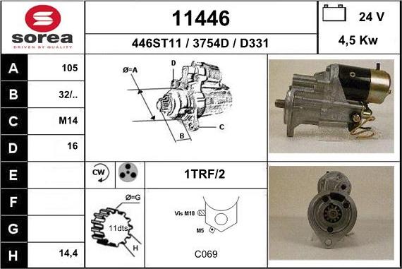 EAI 11446 - Motorino d'avviamento autozon.pro