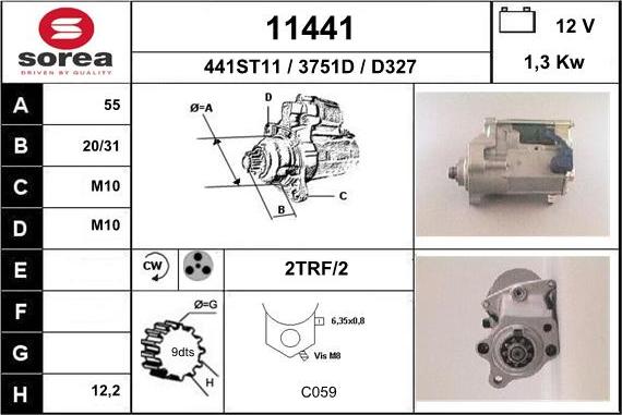 EAI 11441 - Motorino d'avviamento autozon.pro