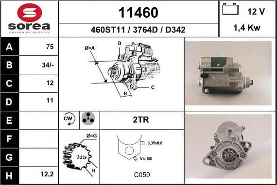 EAI 11460 - Motorino d'avviamento autozon.pro