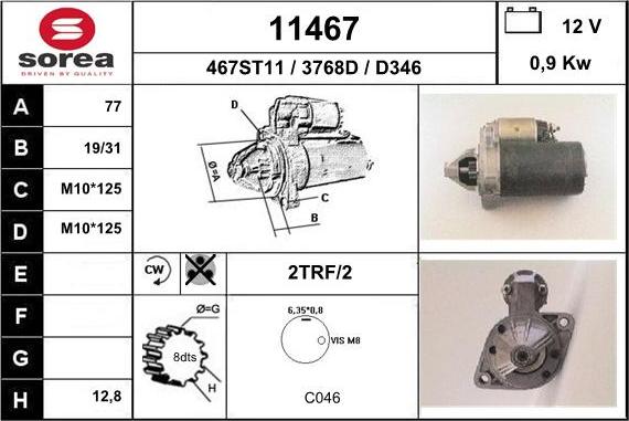 EAI 11467 - Motorino d'avviamento autozon.pro