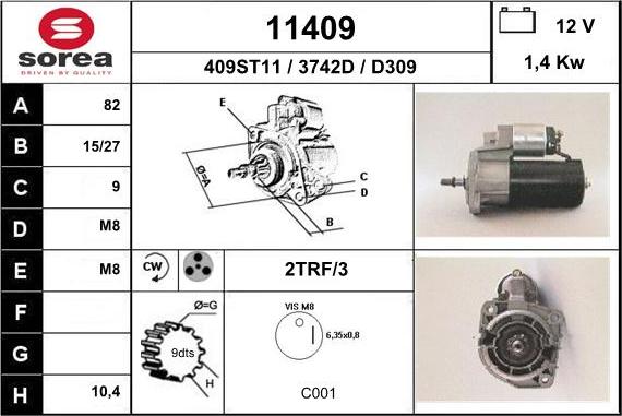 EAI 11409 - Motorino d'avviamento autozon.pro