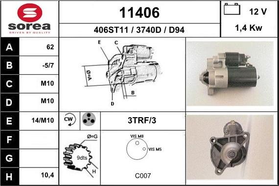 EAI 11406 - Motorino d'avviamento autozon.pro