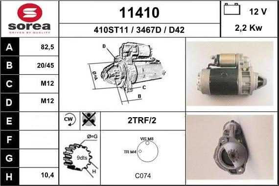 EAI 11410 - Motorino d'avviamento autozon.pro