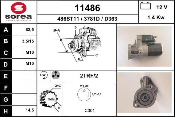 EAI 11486 - Motorino d'avviamento autozon.pro