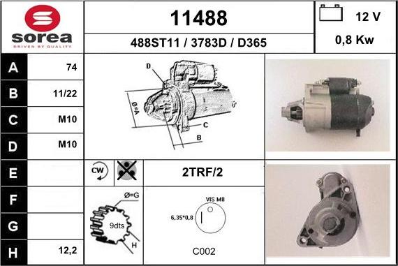 EAI 11488 - Motorino d'avviamento autozon.pro