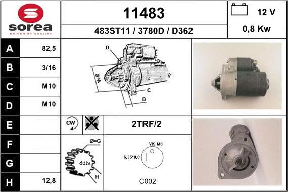 EAI 11483 - Motorino d'avviamento autozon.pro