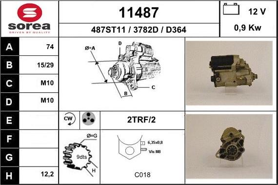 EAI 11487 - Motorino d'avviamento autozon.pro