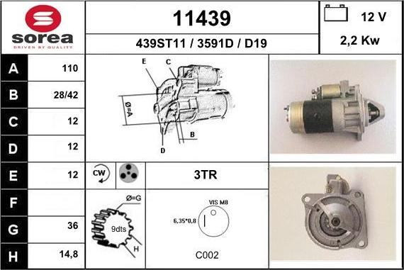 EAI 11439 - Motorino d'avviamento autozon.pro