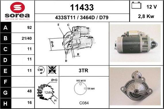 EAI 11433 - Motorino d'avviamento autozon.pro