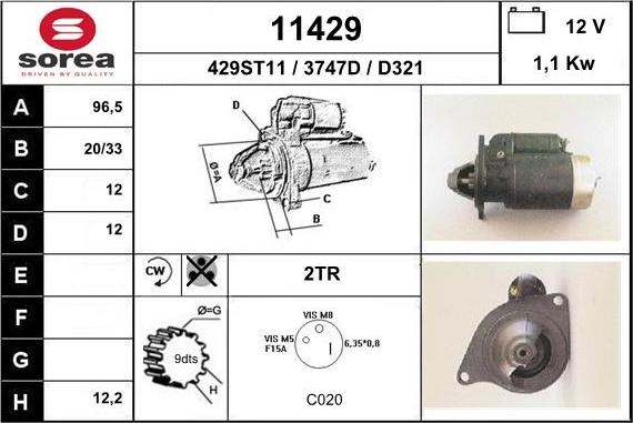 EAI 11429 - Motorino d'avviamento autozon.pro