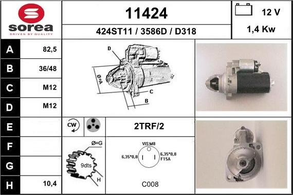 EAI 11424 - Motorino d'avviamento autozon.pro