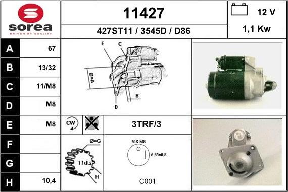 EAI 11427 - Motorino d'avviamento autozon.pro