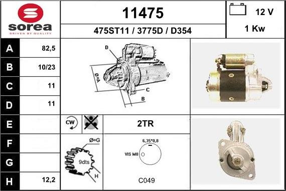 EAI 11475 - Motorino d'avviamento autozon.pro