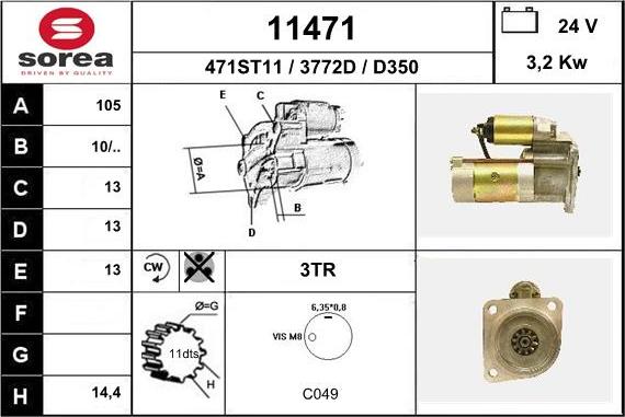 EAI 11471 - Motorino d'avviamento autozon.pro