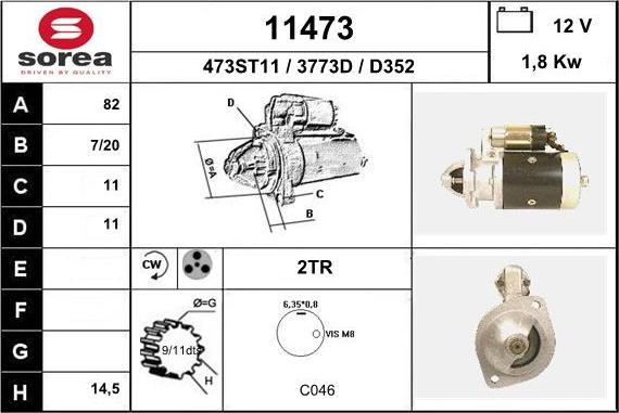 EAI 11473 - Motorino d'avviamento autozon.pro