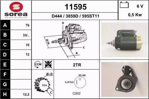 EAI 11595 - Motorino d'avviamento autozon.pro