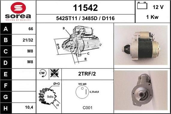 EAI 11542 - Motorino d'avviamento autozon.pro