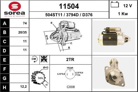 EAI 11504 - Motorino d'avviamento autozon.pro