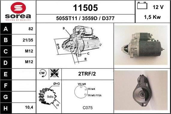 EAI 11505 - Motorino d'avviamento autozon.pro