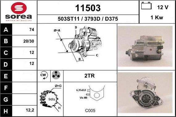 EAI 11503 - Motorino d'avviamento autozon.pro