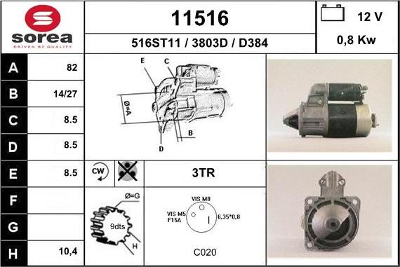 EAI 11516 - Motorino d'avviamento autozon.pro