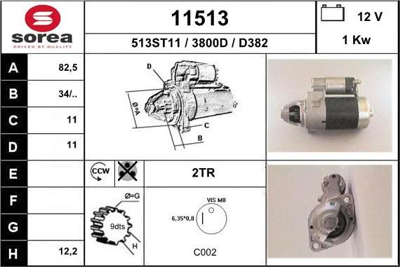 EAI 11513 - Motorino d'avviamento autozon.pro