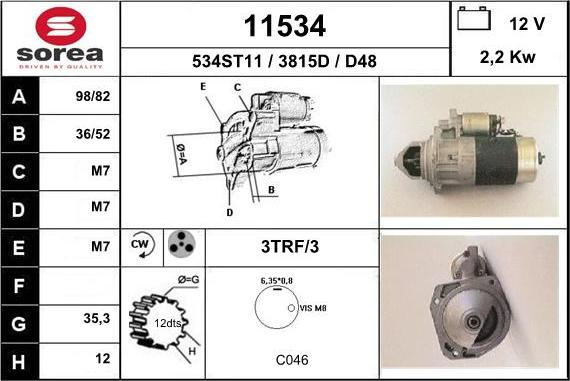 EAI 11534 - Motorino d'avviamento autozon.pro