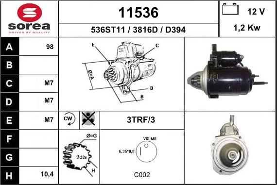 EAI 11536 - Motorino d'avviamento autozon.pro