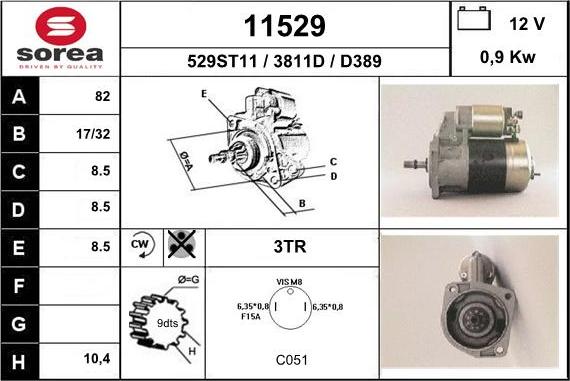 EAI 11529 - Motorino d'avviamento autozon.pro