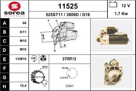 EAI 11525 - Motorino d'avviamento autozon.pro