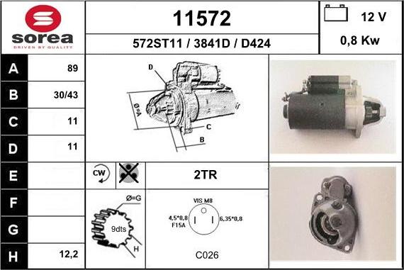 EAI 11572 - Motorino d'avviamento autozon.pro