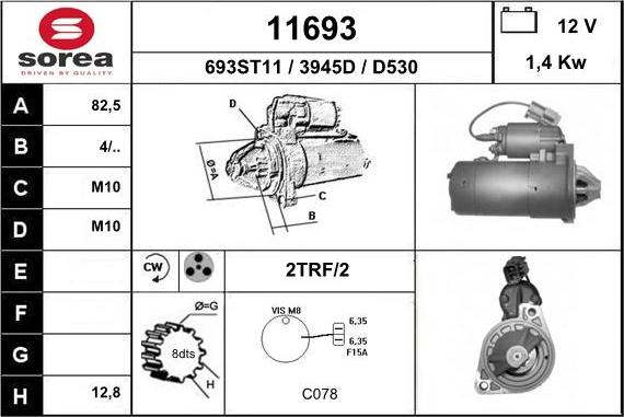 EAI 11693 - Motorino d'avviamento autozon.pro